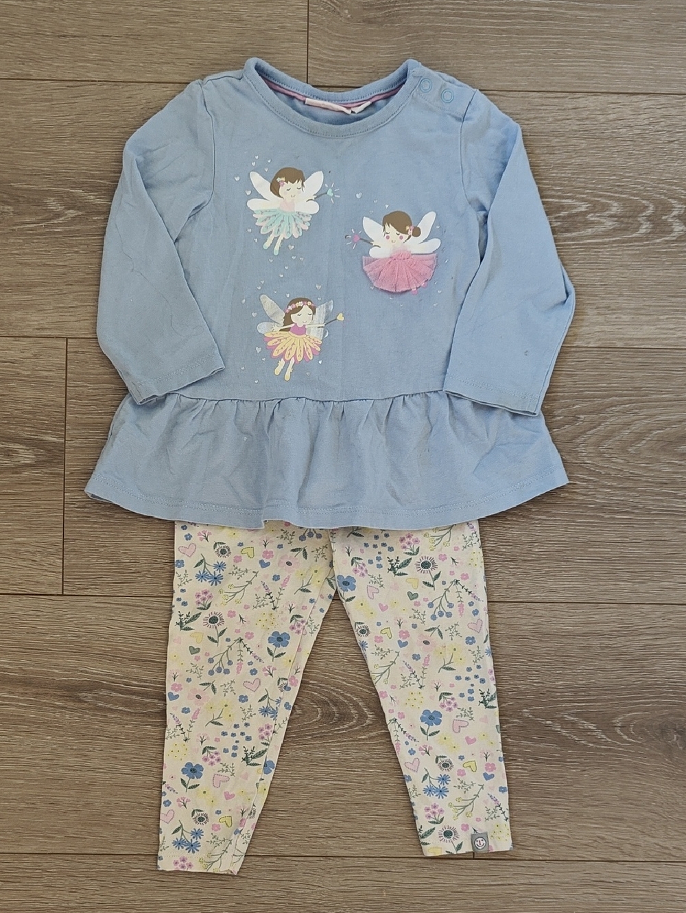12m 80cm Girl Outfit Top And Pants Current Fairy Ballet Flowers